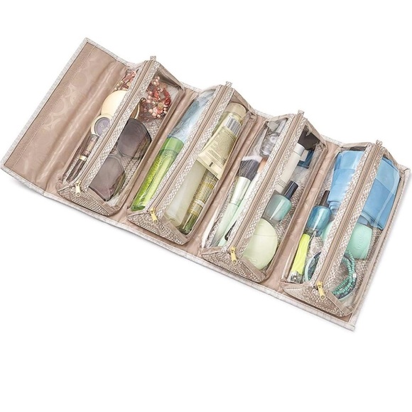 Joy Mangano Python Large Better Beauty Case 4 Storage Accessories Case Organizer - Picture 4 of 9